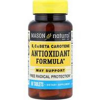 Mason Natural, Vitaminai E, C ir beta karotinas, 60 tablečių