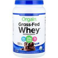 Orgain, „Grass-Fed Whey™“ baltymų milteliai, kreminio šokolado skonio, 828 g