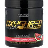 EHPlabs, OxyShred Hardcore, termogeninis riebalų degintojas, arbūzų saldainiai, 9.2 oz (260 g)