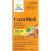Terry Naturally, CuraMed, aukščiausios absorbcijos kurkuminas, 500 mg, 60 kapsulių