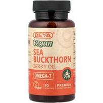 Deva, Veganiškas šaltalankių uogų aliejus, 90 veganiškų dangtelių (500 mg vienoje kapsulėje)