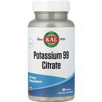 KAL, Kalio 99 citratas, 99 mg, 100 tablečių
