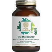 Pure Synergy, Vita-Min-Balance™, moterų 2 multivitaminai per dieną, 60 tablečių