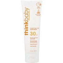 think, „Thinkbaby®“, skaidrus cinko 20 % apsaugos nuo saulės kremas, SPF 30, be kvapiklių, 89 ml