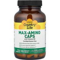 Country Life, Max-Amino Caps su vitaminu B6, 90 vegetariškų kapsulių