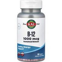 KAL, Vitaminas B-12, pailginto atpalaidavimo, 1000 mcg, 100 tablečių