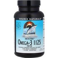 Source Naturals, Arctic Pure®, Omega-3 žuvų taukai, 1125 mg, 60 minkštųjų kapsulių