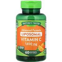 Nature's Truth, Liposominis vitaminas C, pažangi formulė, 60 greito atpalaidavimo minkštųjų gelių (550 mg vienoje kapsulėje)