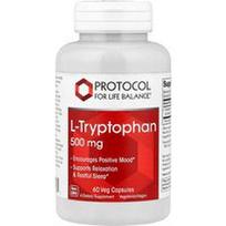 Protocol for Life Balance, L-triptofanas, 500 mg, 60 daržovių kapsulių