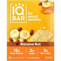 IQBAR, Augalinių baltymų batonėlis, bananų riešutas, 12 batonėlių, po 1.6 uncijos (45 g)