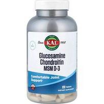 KAL, Gliukozamino chondroitino MSM D-3, 120 tablečių