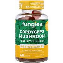 Fungies, Kordicepso grybų guminukai, mangai ir ananasai, 60 pektino guminukai (50 mg vienam guminukui)