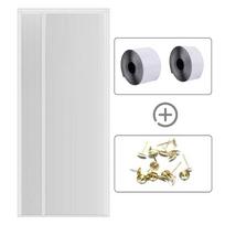 Magnetinės uodams atsparios durų užuolaidos Namų anti-uodų užuolaida Vabzdžiams atsparus tinklinis durų tinklelis Vasaros langų užuolaidos 70x200cm  white
