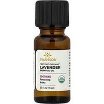Swanson Vitamins, Sertifikuotas ekologiškas eterinis aliejus, levandų, 0,5 fl oz (15 ml)