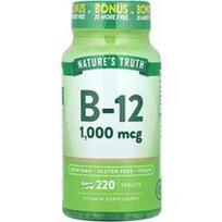 Nature's Truth, Vitaminas B-12, 1,000 mcg, 220 tablečių