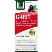 Bell Lifestyle, G-Out™, šlapimo rūgšties palaikymas, 60 vegetariškų kapsulių