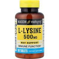 Mason Natural, L-lizinas, 100 tablečių