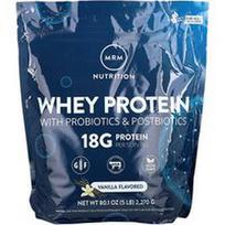 MRM Nutrition, Išrūgų baltymai su probiotikais ir postbiotikais, vanilės skonio, 5 svarai (2270 g)