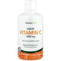 NaturesPlus, Skystas vitaminas C su citrinų bioflavonoidais, natūralaus apelsinų skonio, 887,10 ml