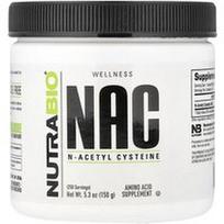 NutraBio, NAC, N-acetilcisteinas, 5.3 uncijos (150 g)