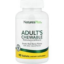 NaturesPlus, Kramtomosios multivitaminų ir mineralų tabletės suaugusiesiems, egzotinių raudonųjų uogų skonio, 90 tablečių