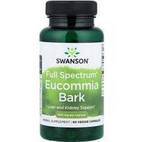 Swanson Vitamins, „Full Spectrum®“ eukomijos žievė, 400 mg, 60 vegetariškų kapsulių