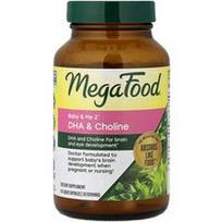 MegaFood, Baby & Me 2™, DHA ir cholinas, 60 skystų kapsulių