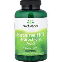 Swanson Vitamins, Betaino HCl druskos rūgštis su VegPeptase™, 250 vegetariškų kapsulių
