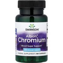 Swanson Vitamins, Albion® chromas, 200 mcg, 180 kapsulių