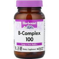 Bluebonnet Nutrition, B-Complex 100, 50 daržovių kapsulių
