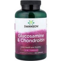 Swanson Vitamins, Gliukozaminas ir chondroitinas, 200 kapsulių