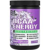 EVLution Nutrition, BCAA Energy® + elektrolitai, vynuogių skonio, 345 g