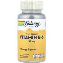 Solaray, Laikas atpalaiduoti, Vitaminas B-6, 50 mg , 60 VegCaps
