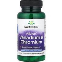 Swanson Vitamins, Albion vanadis ir chromas, 60 daržovių kapsulių