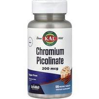 KAL, Chromo pikolinatas, cinamono bandelė, 200 mcg, 120 mikrotablečių