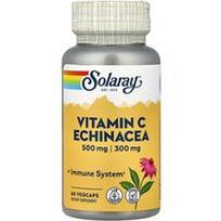 Solaray, Vitaminas C, ežiuolė, 60 daržovių kapsulių