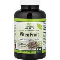 Herbal Secrets, Vitex vaisių skonio, 400 mg, 250 vegetariškų kapsulių