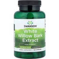 Swanson Vitamins, Baltojo gluosnio žievės ekstraktas, standartizuotas, 500 mg, 120 kapsulių