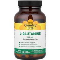 Country Life, L-glutaminas, 100 veganiškų kapsulių