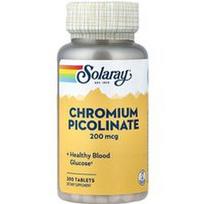 Solaray, Chromo pikolinatas, 200 mcg, 200 tablečių