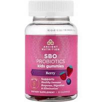 Ancient Nutrition, Vaikams, SBO probiotikai guminukai, uogos, 5 milijardai KFV, 30 guminukų