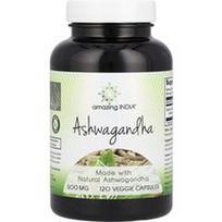 Amazing India, Ašvaganda, 500 mg, 120 vegetariškų kapsulių