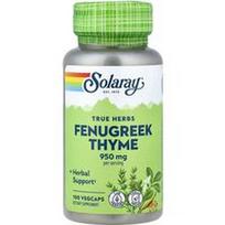 Solaray, Tikros žolelės, ožragės čiobreliai, 100 VegCaps
