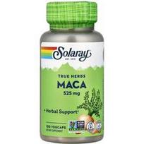 Solaray, Tikros žolelės, Maca, 525 mg, 100 daržovių kapsulių