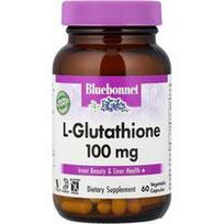 Bluebonnet Nutrition, L-glutationas, 100 mg, 60 augalinių kapsulių