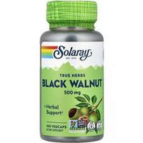 Solaray, Tikros žolelės, juodieji graikiniai riešutai, 500 mg, 100 daržovių kapsulių