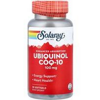 Solaray, Ubiquinol CoQ10, sustiprinta absorbcija, 100 mg, 30 minkštųjų gelių