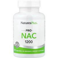 NaturesPlus, Pro, NAC 1200, 60 kapsulių (600 mg vienoje kapsulėje)