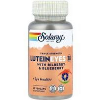 Solaray, „LuteinEyes™ 18“, su mėlynėmis ir šilauogėmis, trigubo stiprumo, 60 daržovių kapsulių