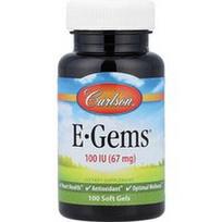 Carlson, E-Gems®, 67 mg (100 TV), 100 minkštųjų kapsulių